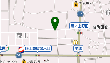上野自動車サービスの地図画像