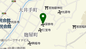 深崇寺の地図画像