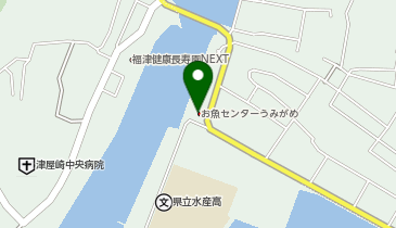 福津市お魚センターうみがめの地図画像