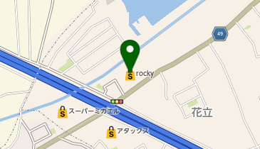 ロッキー新地店の地図画像