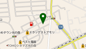 光多制服株式会社光の森店の地図画像
