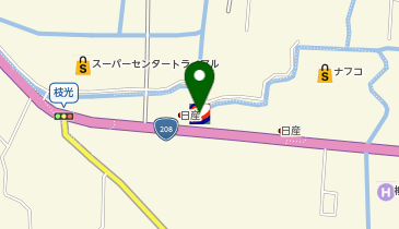 有限会社タカラベ バイパス柳川給油所の地図画像