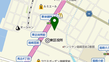 福岡市 東区保健福祉センター 健康課の地図画像