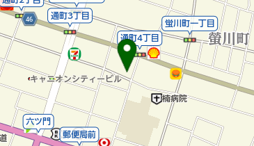 桃の葉調剤薬局の地図画像