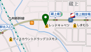 ペリカン倶楽部蔵上店の地図画像