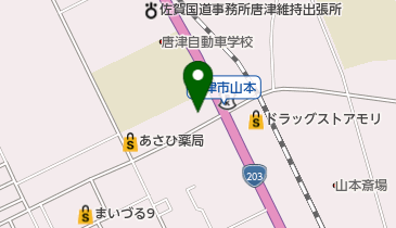 コインランドリー山本店の地図画像