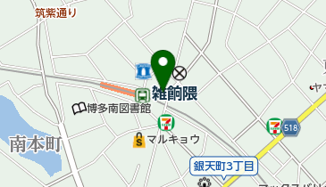 洗濯王雑餉隈店の地図画像
