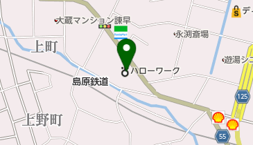 諫早公共職業安定所の地図画像