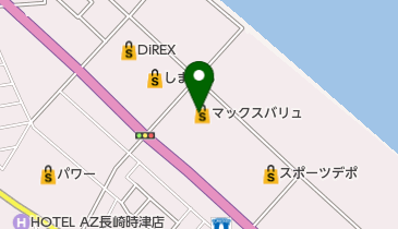 スワンドライマックスバリュ時津店の地図画像