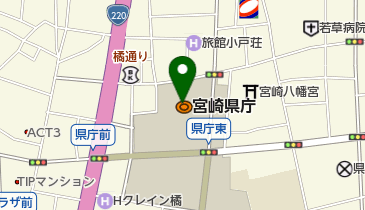 宮崎交通株式会社宮交観光 県庁支店の地図画像