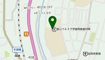 聖心ウルスラ学園緑苑キャンパス看護科の地図画像
