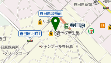 乃ぐちや春日原店の地図画像