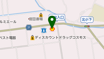 セルフニコニコ倶楽部 配達専用の地図画像