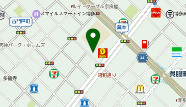 ピラティスガーデン博多スタジオの地図画像