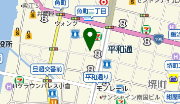 まつお家魚町店の地図画像