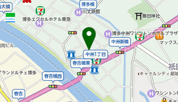 合鍵功房中洲靴修理店の地図画像