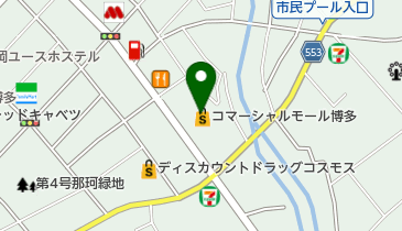 フィットネスショップコマーシャルモール博多の地図画像