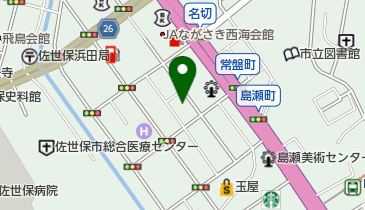 岩崎本舗佐世保三ヶ町店の地図画像
