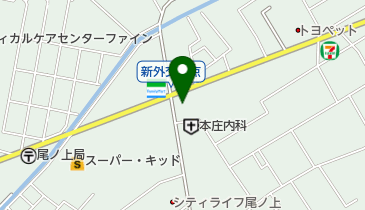 洋食岡田の地図画像