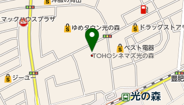 グランサックスエディション1光の森店の地図画像