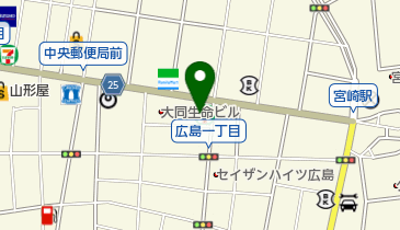生命保険協会宮崎県協会の地図画像