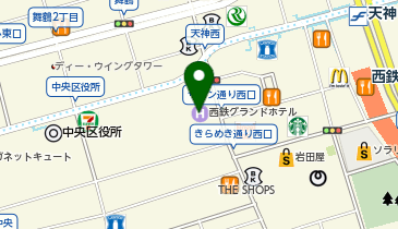 田中貴金属ジュエリー株式会社 福岡西鉄グランドホテル店の地図画像