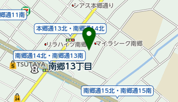 南郷の湯の地図画像