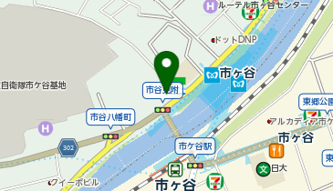 TBK美容室市ヶ谷店の地図画像