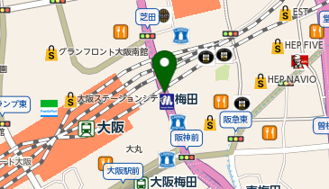 潮屋 梅田店の地図画像