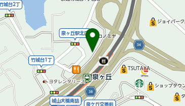 制服のウエダ 泉ケ丘店の地図画像