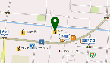 イセヅドライ 万代諸福店の地図画像