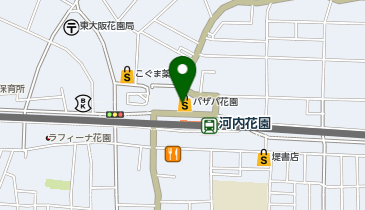 中矢呉服店 花園展示会場の地図画像