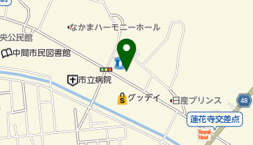 華さん食堂中間店の地図画像