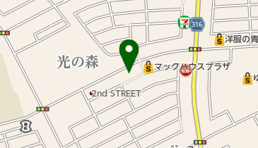 インテリアヒルズ光の森店の地図画像