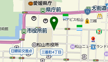 松山市役所 公営企業局 企画総務課 企画担当の地図画像