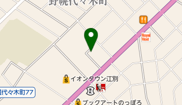 財団法人江別市スポーツ振興財団の地図画像