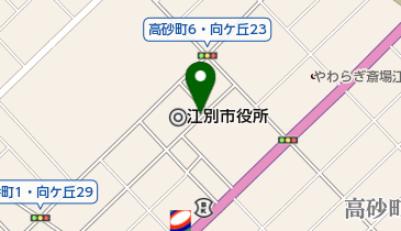 江別市役所の地図画像