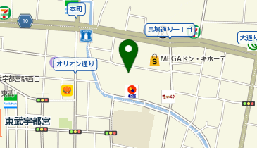 イエローサブマリン宇都宮店の地図画像