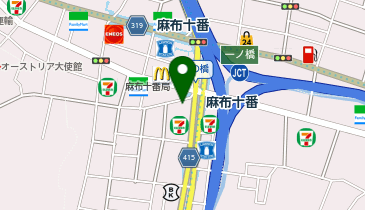 ユーマート麻布十番店の地図画像