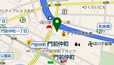 門前仲町駅自転車駐車場の地図画像