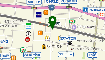 イーオン府中くるる校の地図画像