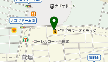 ポニークリーニング 萱場店の地図画像