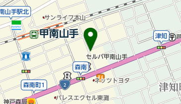 甲南動物病院の地図画像