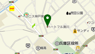 湊川グルメの地図画像