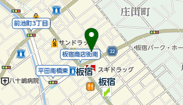 板宿ホルモン食堂の地図画像