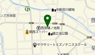 樋之池市民プールの地図画像