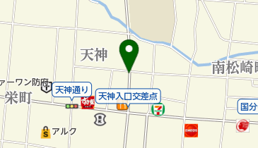 無法松防府店の地図画像