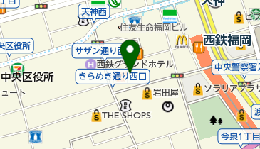 銀座ヨシノヤ福岡岩田屋店の地図画像