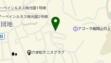 福岡テニス倶楽部山の上ホテルテニスコートの地図画像