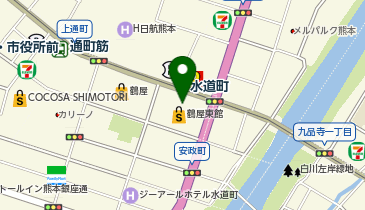 熊本県庁 熊本県在熊機関 環境生活部 くまもと県民交流館パレアの地図画像